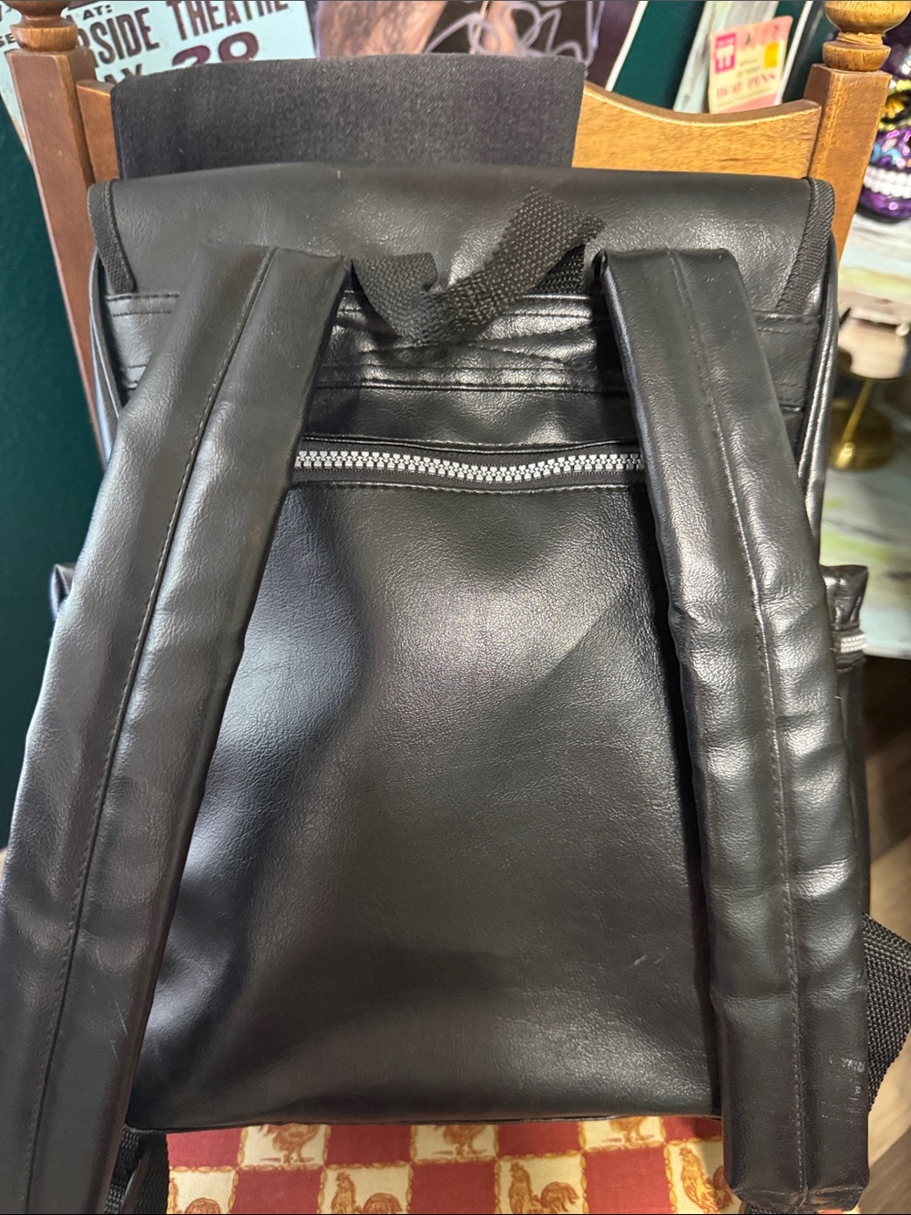 Harley-Davidson Black Backpack with Orange Logo and Wing Graphic - Picture 13 of 16